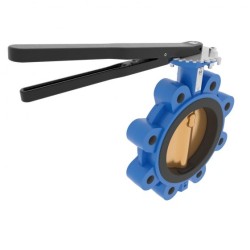 Nodular Cast Iron Butterfly Valve - Lug - Lever Operated 