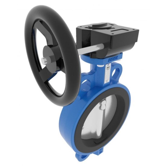 Nodular Cast Iron Butterfly Valve - Wafer - Gear Box Operated 