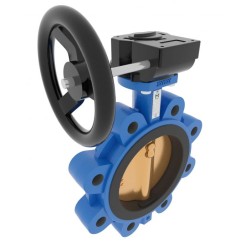 Nodular Cast Iron Butterfly Valve - Lug - Gear Box Operated 