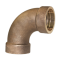 Bronze 90 Deg Elbow LR Grooved for Brazing Ring - Mil-F-1183 - 400 WOG