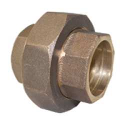 Bronze Union Assembly Grooved for Brazing Ring - Mil-F-1183 - 400 WOG