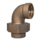 Bronze Union 90 Elbow Grooved for Brazing Ring - Mil-F-1183 - 400 WOG