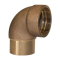 Bronze 90 Deg Elbow Street Grooved for Brazing Ring - Mil-F-1183 - 400 WOG