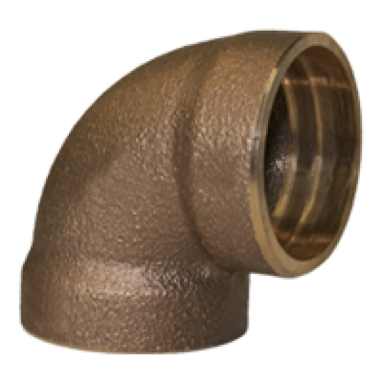 Bronze 90 Deg Elbow SR Grooved for Brazing Ring - Mil-F-1183 - 400 WOG